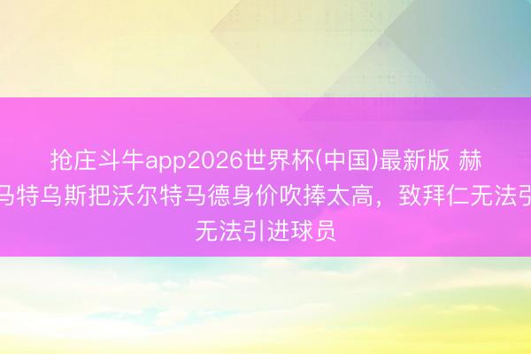 抢庄斗牛app2026世界杯(中国)最新版 赫内斯：马特乌斯把沃尔特马德身价吹捧太高，致拜仁无法引进球员